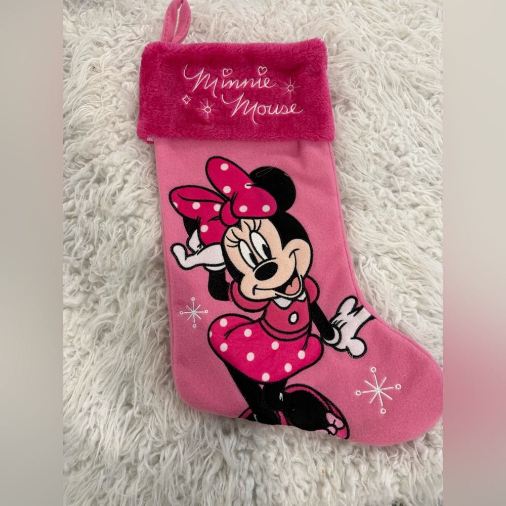 Pink Minnie Mouse Christmas Stocking